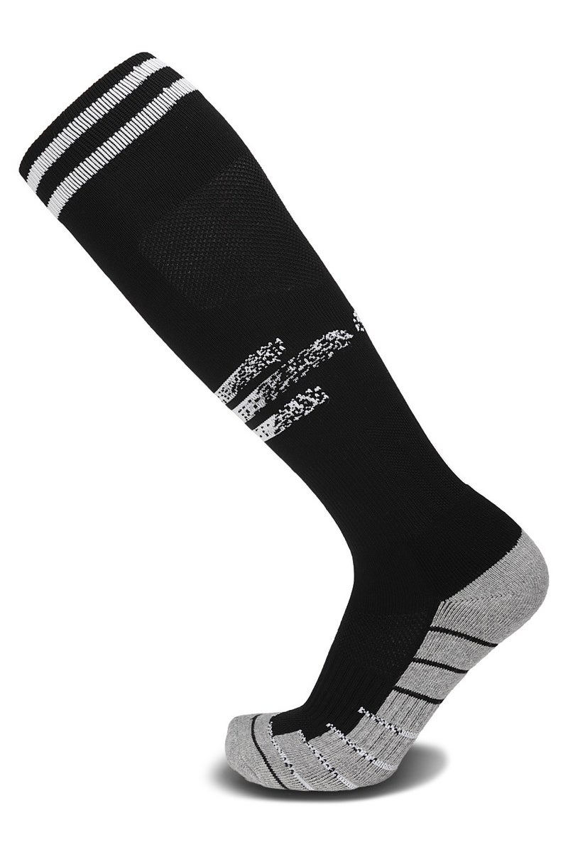جناح السماء جوارب كرة قدم، جوارب رياضية طويلة حتى الركبة، جوارب رياضية ضاغطة للساق، جوارب رياضية للرجال والنساء للجري والتدريب، جوارب سميكة للتدفئة - أسود - زوج واحد - Image 1