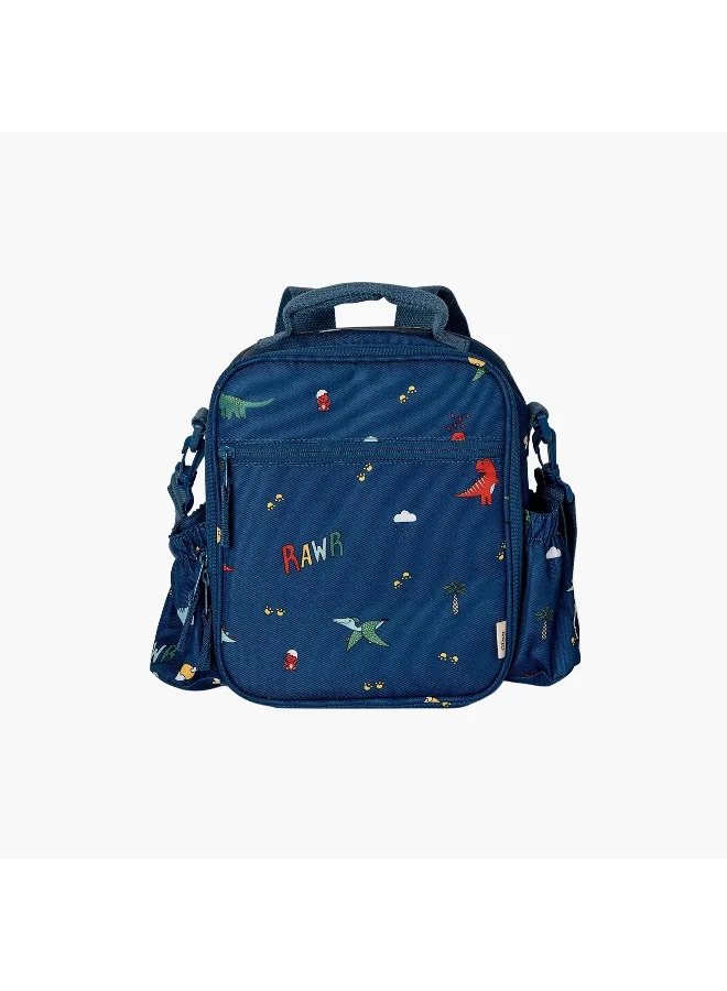 Citron Lunch Bag-Dino-1 Cmprt-Square (Rpet) Blue \ 21X10X25.5