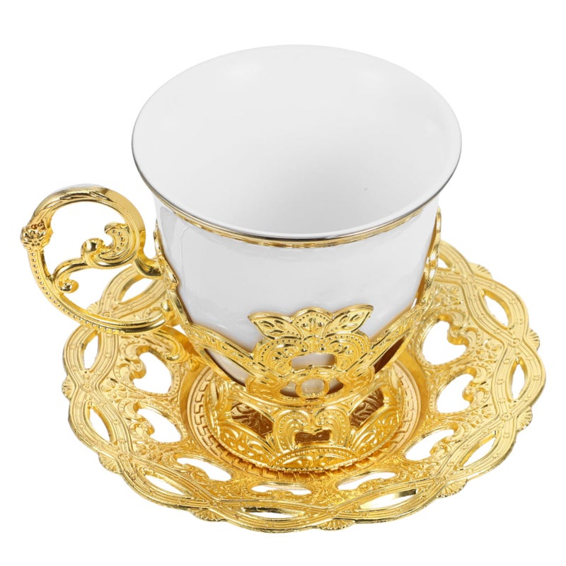 Vintage Turkish Coffee Cup Set with Saucer and Espresso Demitasse Cups European Design - Image 2