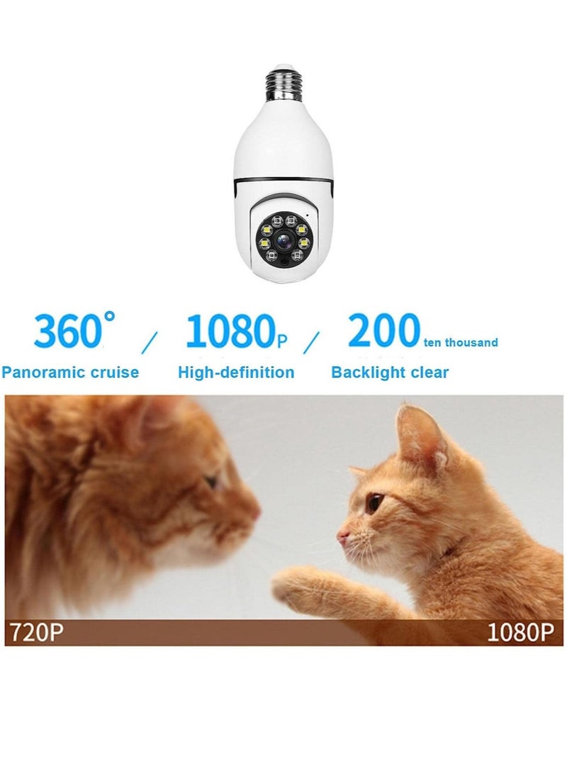 ELTRAZONE Bulb Camera 1080P Night Vision Camera PTZ Camera 4X Digital Zoom Monitor Home Security System WiFi Camera Full Color - Image 5