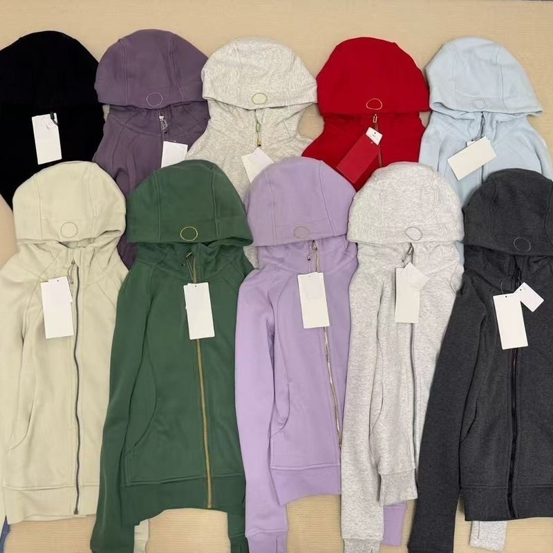 Women's Slim Fit Hooded Fleece-Lined Zip-Up Cotton Yoga Jacket - Image 2