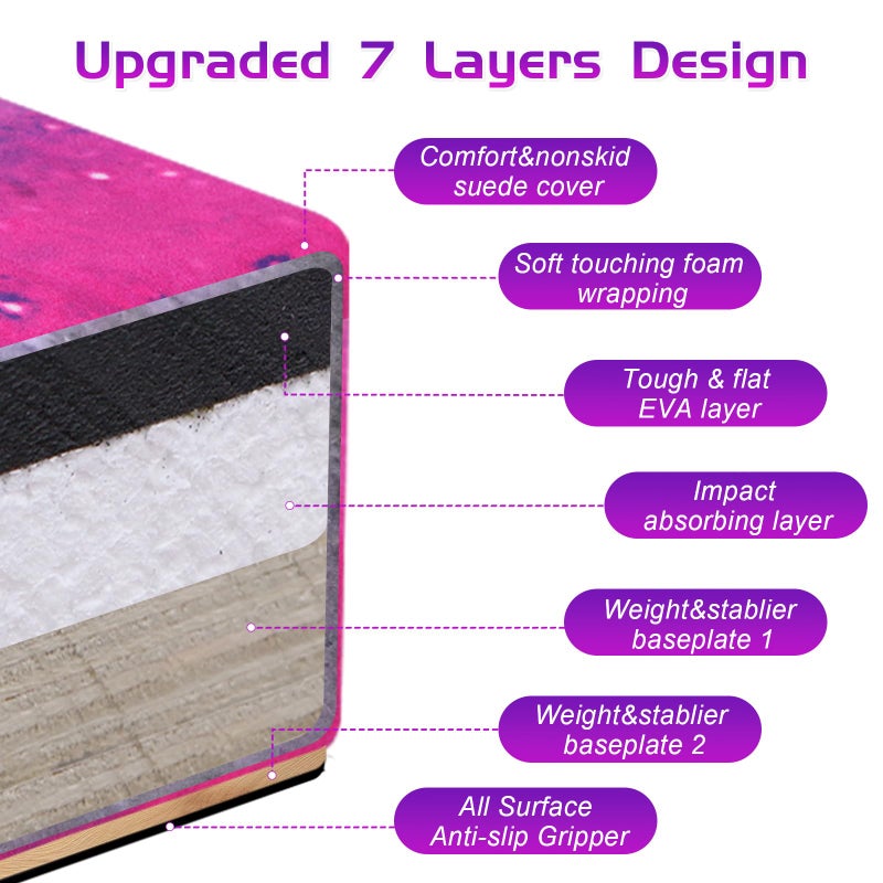 FC FUNCHEER 8FT شعاع توازن قابل للطي - شعاع أرضية الجمباز - معدات الجمباز - قاعدة مضادة للانزلاق - غلاف من الجلد المدبوغ - حقيبة حمل للأطفال/البالغين في المنزل ومركز الجمباز - Image 3