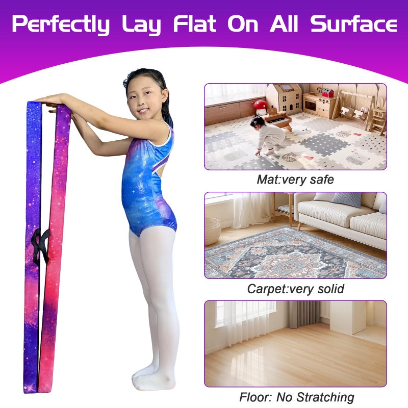 FC FUNCHEER 8FT شعاع توازن قابل للطي - شعاع أرضية الجمباز - معدات الجمباز - قاعدة مضادة للانزلاق - غلاف من الجلد المدبوغ - حقيبة حمل للأطفال/البالغين في المنزل ومركز الجمباز - Image 4