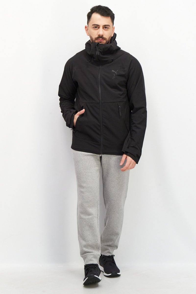 PUMA Men Regular Fit Long Sleeve Full Zipper Hooded Training Jacket, Black - Image 3