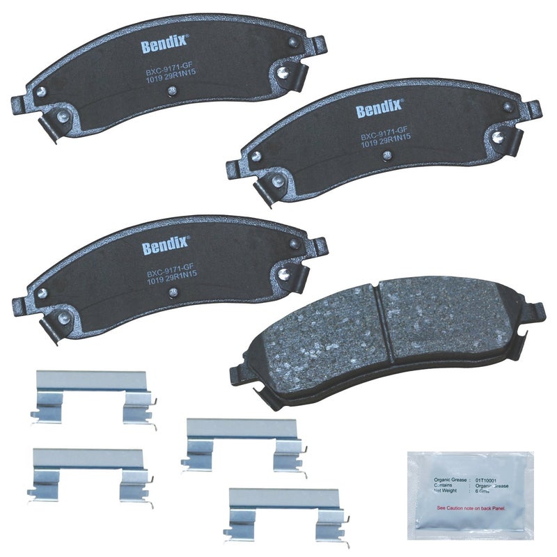 Bendix Priority1 CFC1019 Ceramic Front Brake Pads for Cadillac CTS 2007-2006, SRX 2009-2004, STS 2008-2005, Pontiac Bonneville 2005-2004 - Image 2