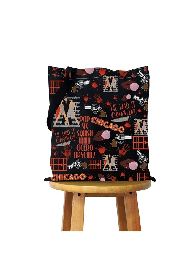 WCGXKO Musical Gift Chicago Musical Inspired Gift Six Squish Uh Uh Cicero Lipschitz Zipper Pouch Cosmetic Bag (Chicago tote) - Image 1