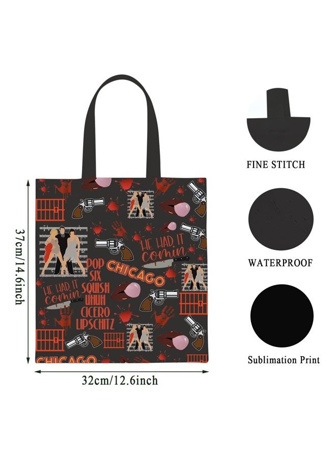 WCGXKO Musical Gift Chicago Musical Inspired Gift Six Squish Uh Uh Cicero Lipschitz Zipper Pouch Cosmetic Bag (Chicago tote) - Image 2