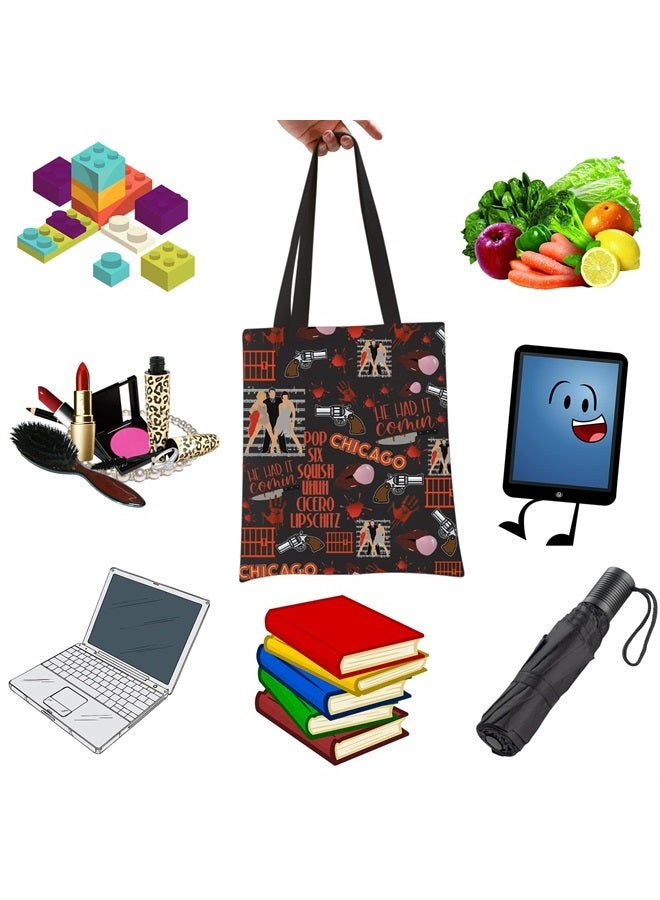 WCGXKO Musical Gift Chicago Musical Inspired Gift Six Squish Uh Uh Cicero Lipschitz Zipper Pouch Cosmetic Bag (Chicago tote) - Image 3