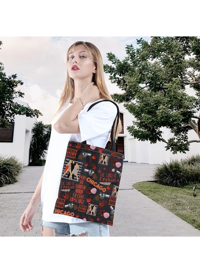 WCGXKO Musical Gift Chicago Musical Inspired Gift Six Squish Uh Uh Cicero Lipschitz Zipper Pouch Cosmetic Bag (Chicago tote) - Image 5