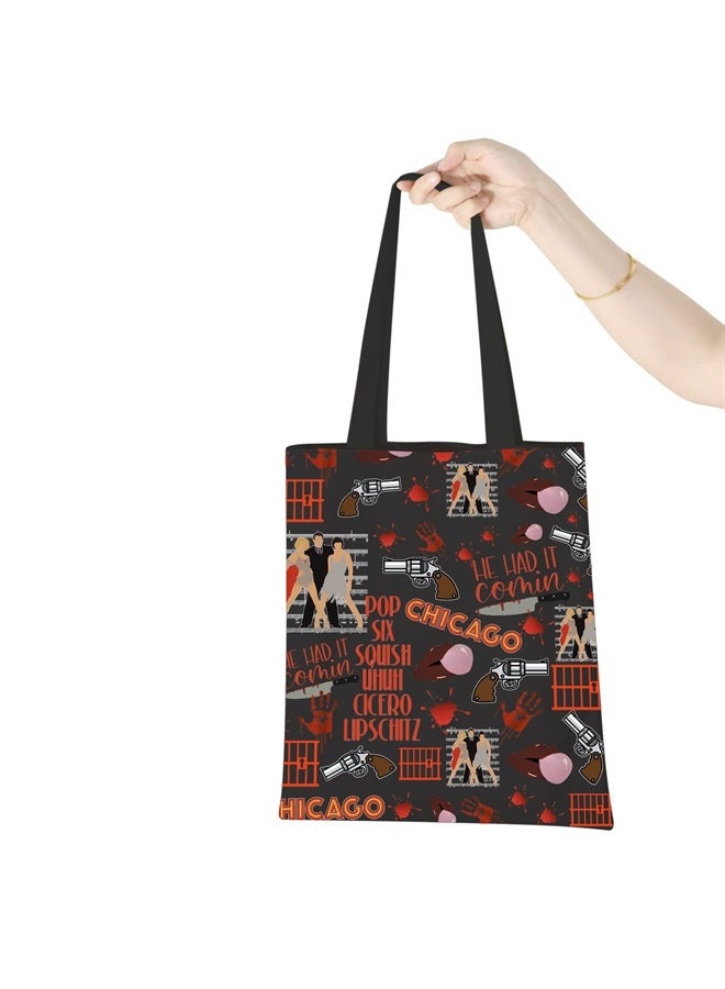 WCGXKO Musical Gift Chicago Musical Inspired Gift Six Squish Uh Uh Cicero Lipschitz Zipper Pouch Cosmetic Bag (Chicago tote) - Image 4