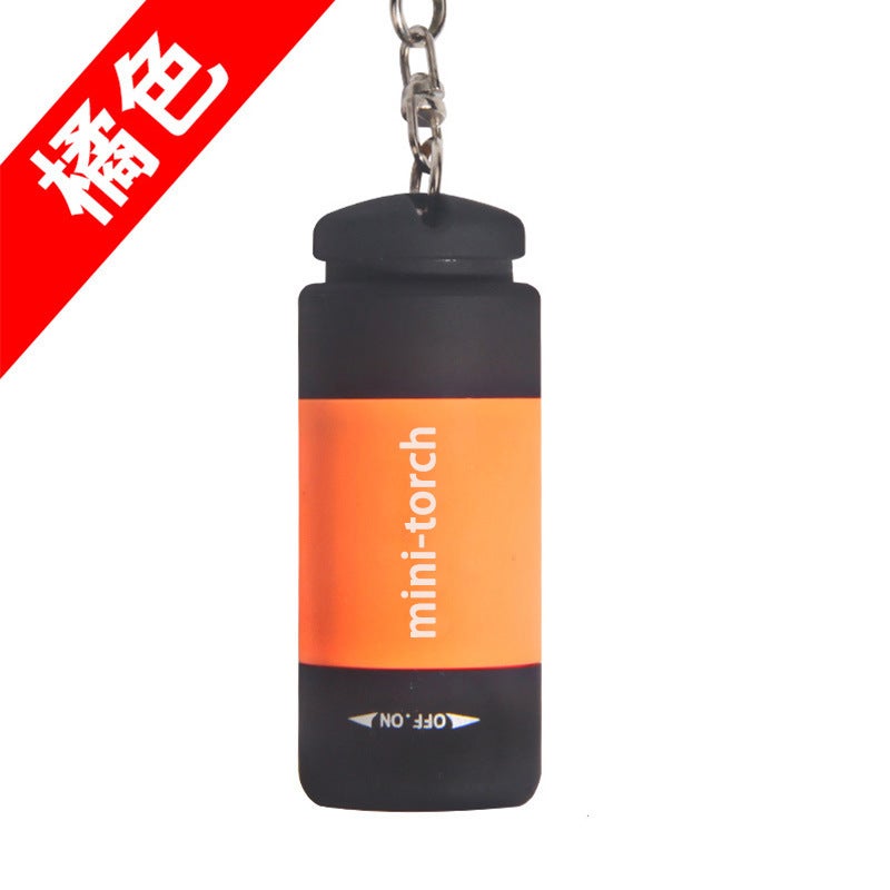 Portable Mini LED Flashlight Rechargeable Orange Orange