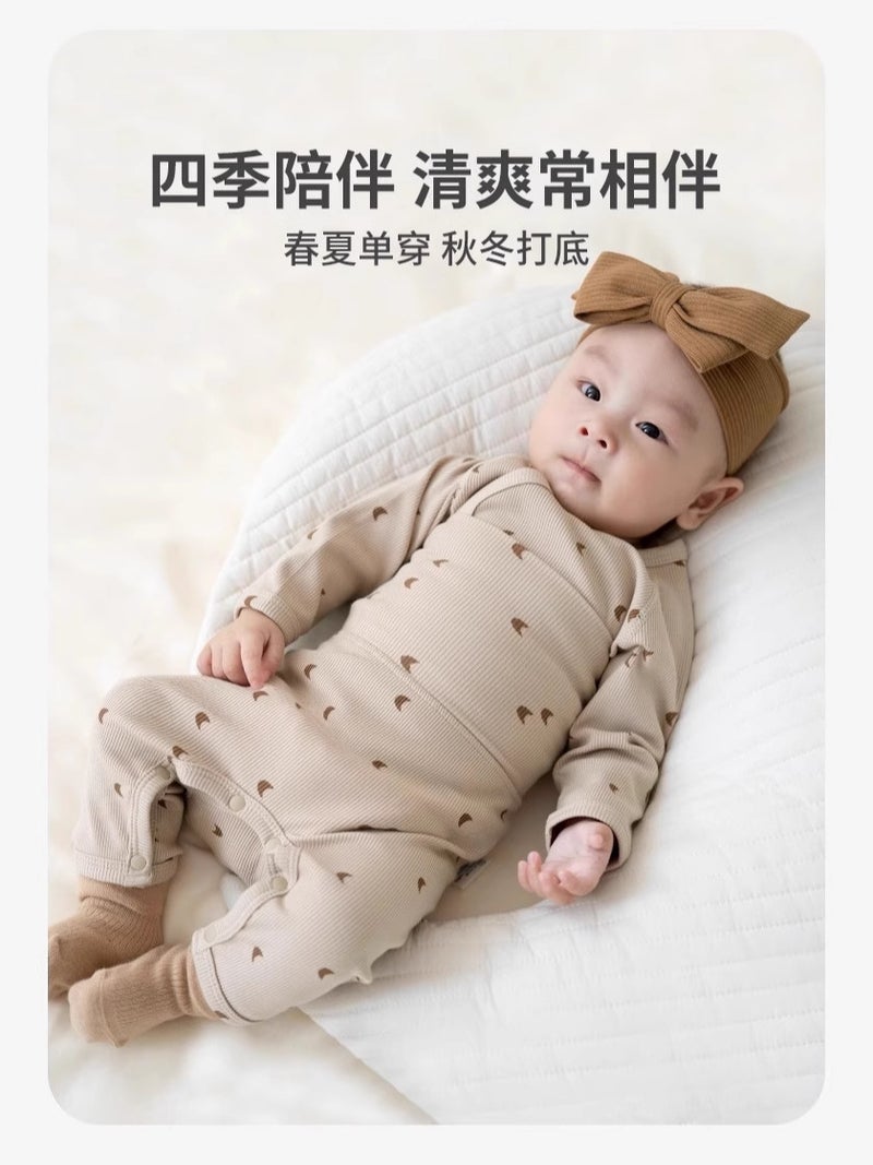 25 Autum New High-Waisted Belly-Protecting Pants Baby Open Pants Bottoming Large Pp Pants Class A Cotton Thick Elastic Baby Pants - Image 3