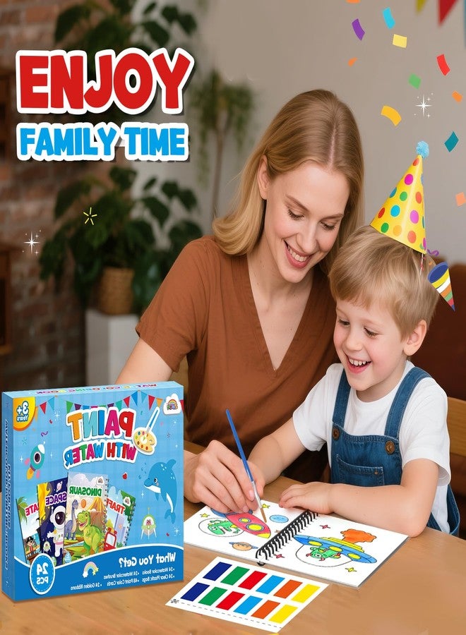 ZMLM 24 Water Coloring Books for Kids Party Favors - Bulk Mini Coloring Books for Kids Ages 4-8,Small Birthday Goodie Bag Stuffers School Teacher Return Gift Art Crafts Classroom Prizes (Boy) - Image 2