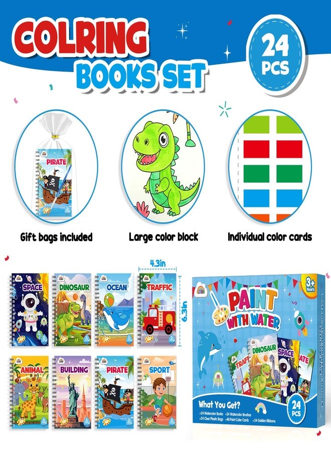 ZMLM 24 Water Coloring Books for Kids Party Favors - Bulk Mini Coloring Books for Kids Ages 4-8,Small Birthday Goodie Bag Stuffers School Teacher Return Gift Art Crafts Classroom Prizes (Boy) - Image 5