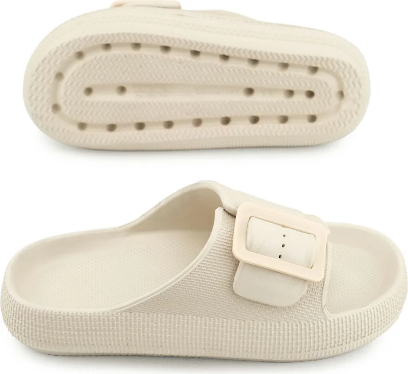 Gezer Women's Summer Single Buckle Adjustable Eva Bathroom Garden Pool Beach Slippers