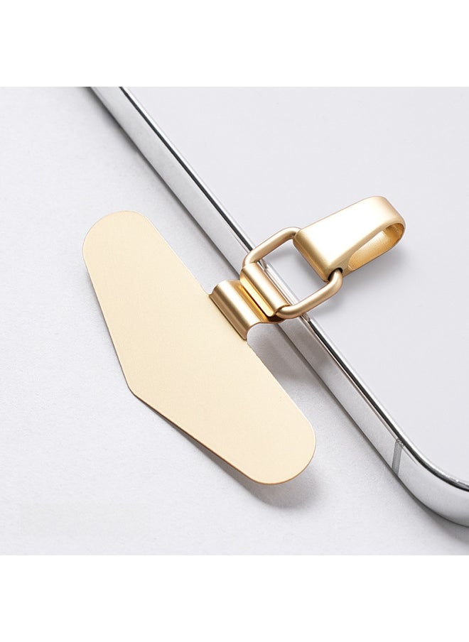Generic - Mobile Phone Lanyard Clip High-grade Metal Stainless Steel Mobile Phone Gasket Ultra-thin Mobile Phone Hanging Rope Fixed Back Clip Wholesale-Specifications:Water Drop Buckle Small Long Rose Gold (brand Packaging) - Image 1