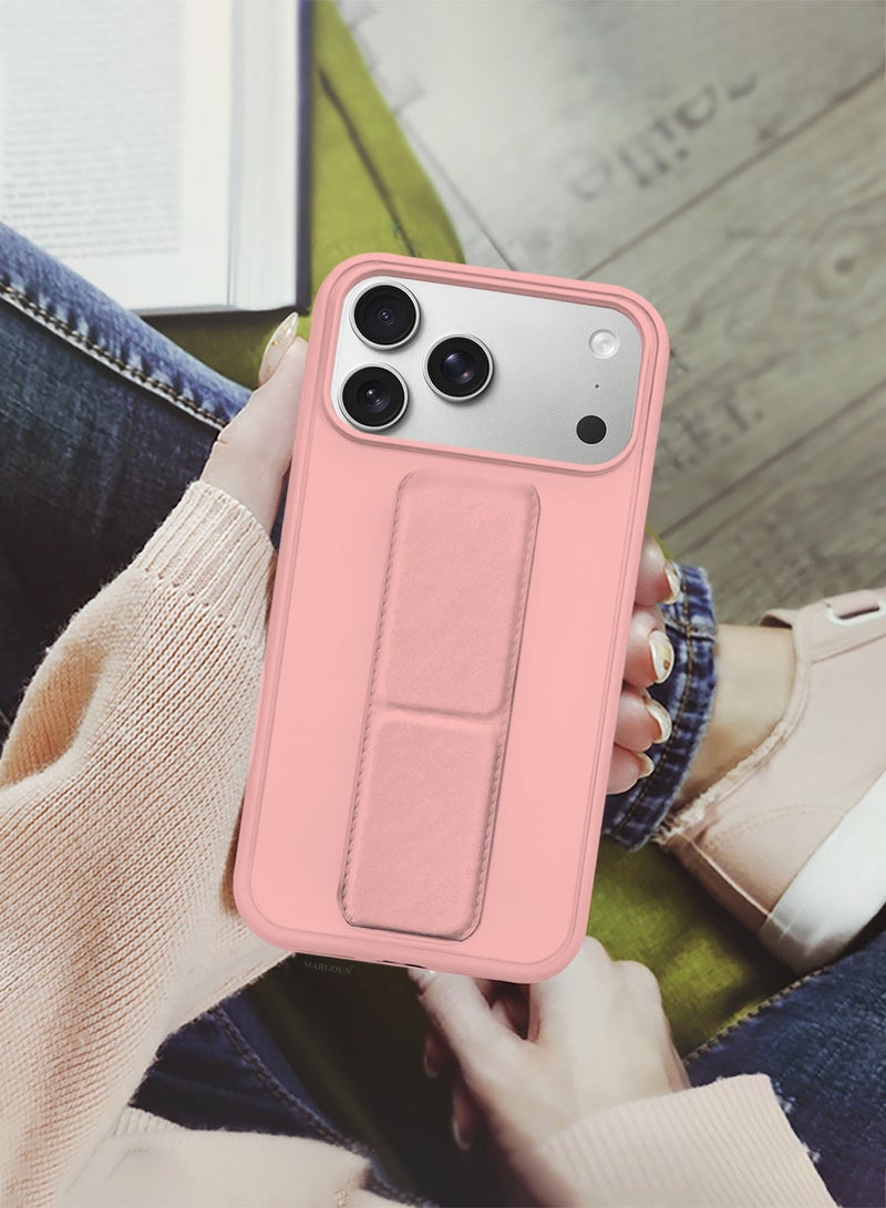 Premium PU Leather Case for iPhone 17 Pro with Stand Function Shockproof and Anti Scratch Finger Grip - Image 2