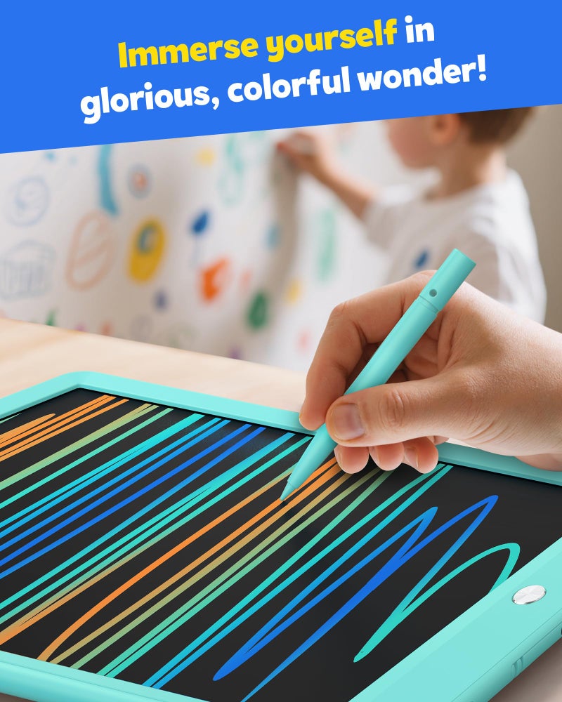 TEKFUN Kids Toys Toddlers Toys for Boys and Girls, 8.5in LCD Writing Tablets Drawing Pad for Kids, Light Doodle Pad Drawing Board for Toddlers, Gifts Toys for 3 4 5 6 7 Year Old Girls Boys(Green) - Image 4