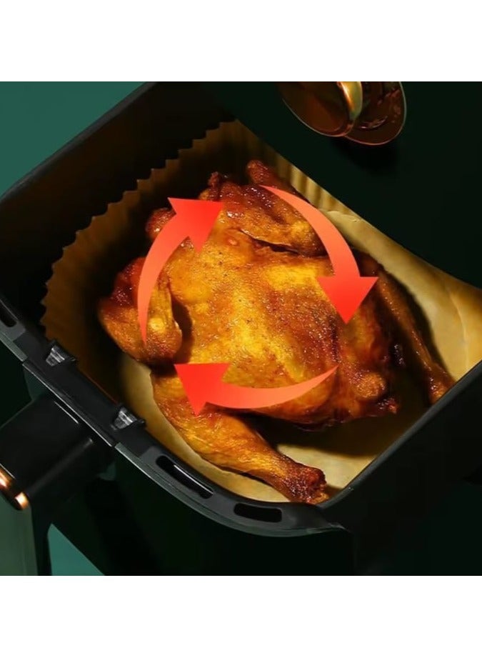 Air Fryer Liners 50 Pcs – (21cm/8.27 inches) inches Round Disposable Parchment Paper,Baking Paper, Food Grade, Non-Stick & Waterproof, Heat Resistant Baking Paper for Air Fryer, Microwave, Steaming, Oven & Cooking - Image 3