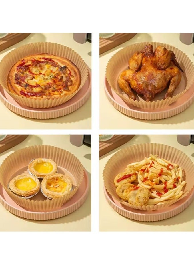Air Fryer Liners 50 Pcs – (21cm/8.27 inches) inches Round Disposable Parchment Paper,Baking Paper, Food Grade, Non-Stick & Waterproof, Heat Resistant Baking Paper for Air Fryer, Microwave, Steaming, Oven & Cooking - Image 4
