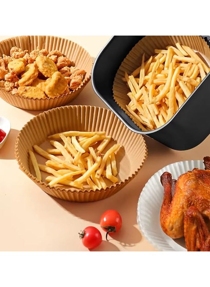 Air Fryer Liners 50 Pcs – (21cm/8.27 inches) inches Round Disposable Parchment Paper,Baking Paper, Food Grade, Non-Stick & Waterproof, Heat Resistant Baking Paper for Air Fryer, Microwave, Steaming, Oven & Cooking - Image 5