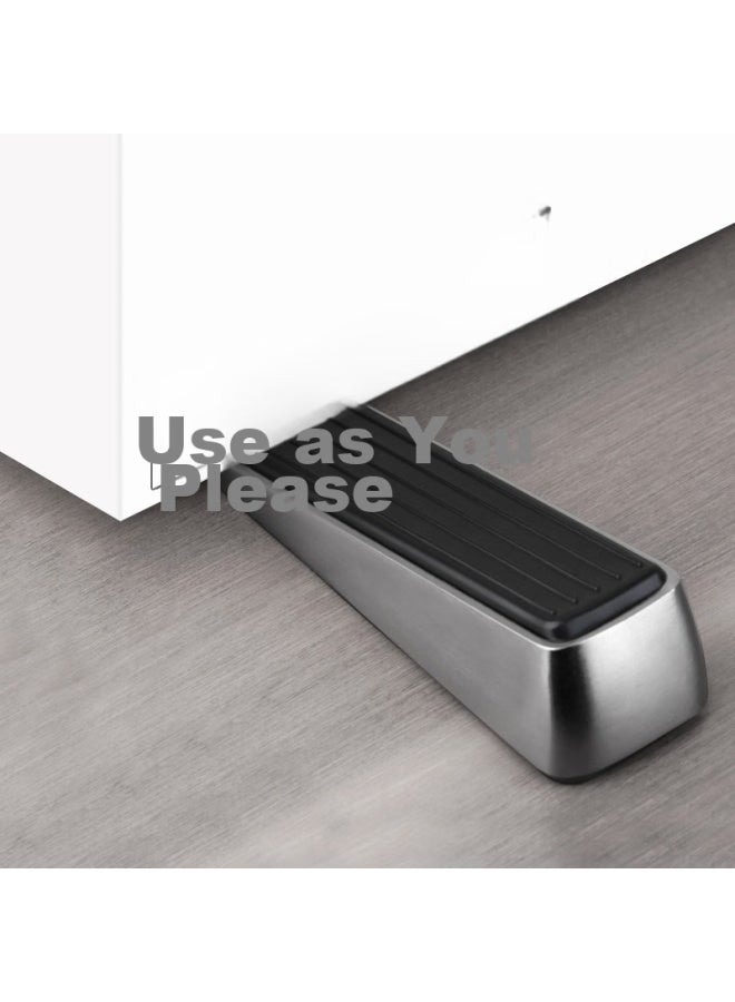 JAJALIN Jajalin Door Stopper, Travel Card Door Stopper, Hotel Door Stopper, Stainless Steel Travel Accessory, Brushed Finish  - Image 1