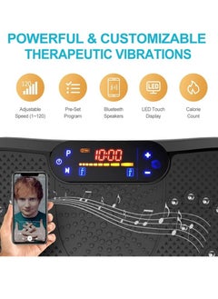 ASIV Vibration Plates, Vibration Fitness Exercise Machine for Home Use, with Bluetooth Speaker, 5 Program Modes, 2 Resistance Bands, Vibration Fitness Trainer, 330lb Max Load  - Image 3