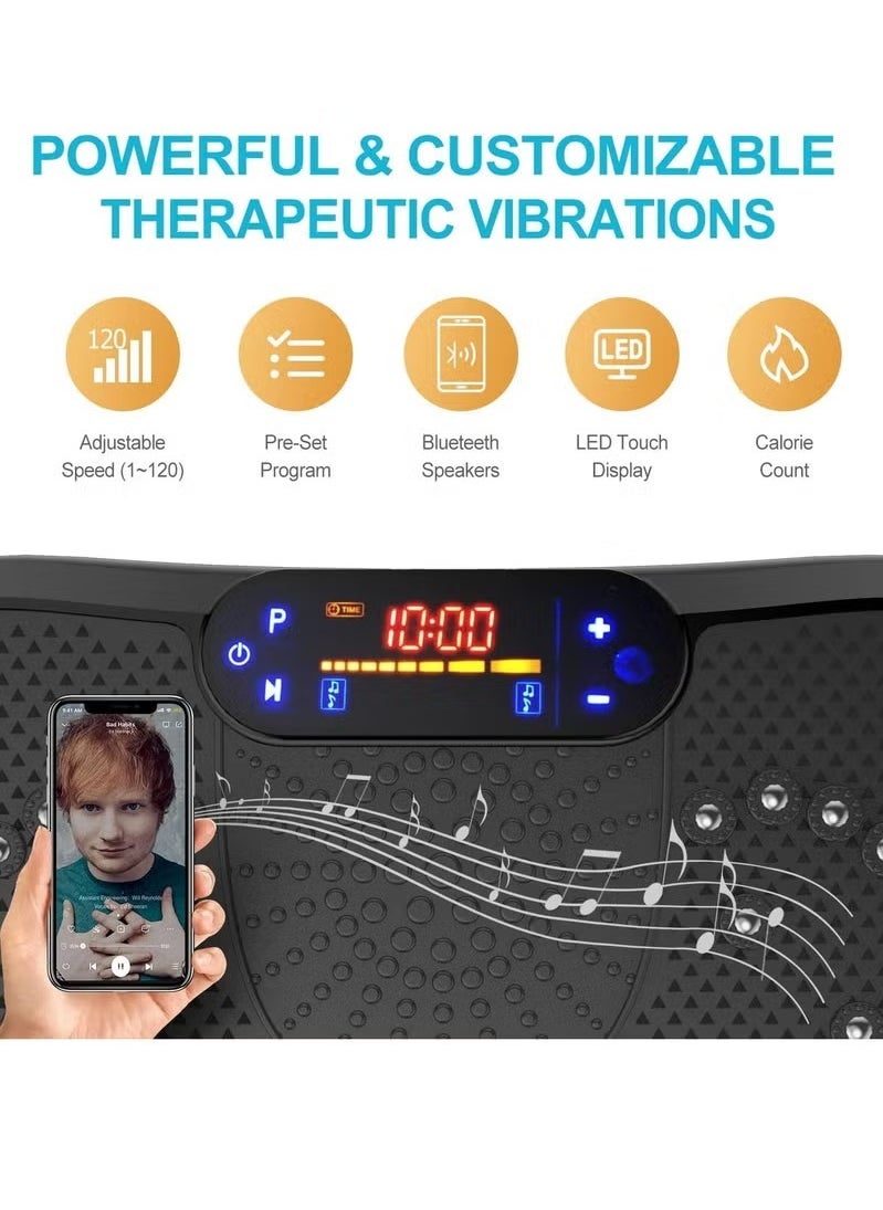 ASIV - Vibration Plates, Vibration Fitness Exercise Machine for Home Use, with Bluetooth Speaker, 5 Program Modes, 2 Resistance Bands, Vibration Fitness Trainer, 330lb Max Load - Image 1