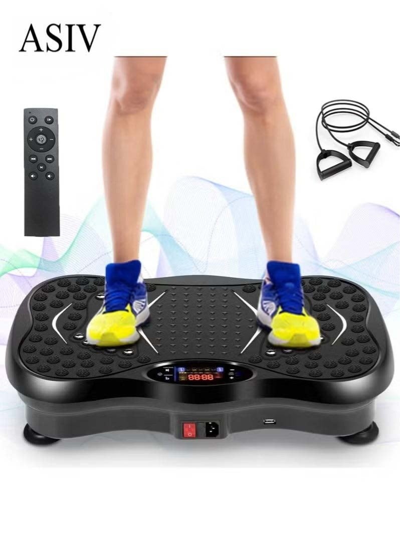 ASIV Vibration Plates, Vibration Fitness Exercise Machine for Home Use, with Bluetooth Speaker, 5 Program Modes, 2 Resistance Bands, Vibration Fitness Trainer, 330lb Max Load - Image 1