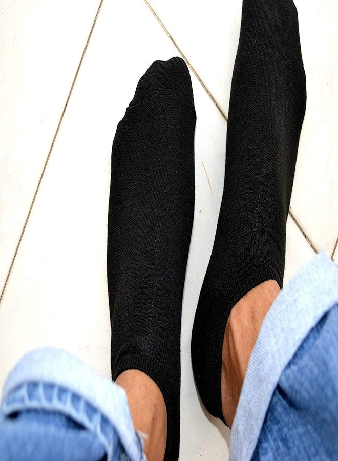 VINSON Boys' & Girls' Cotton Plain Ankle Length School Socks (Black)-(Pack of 10) - Image 5
