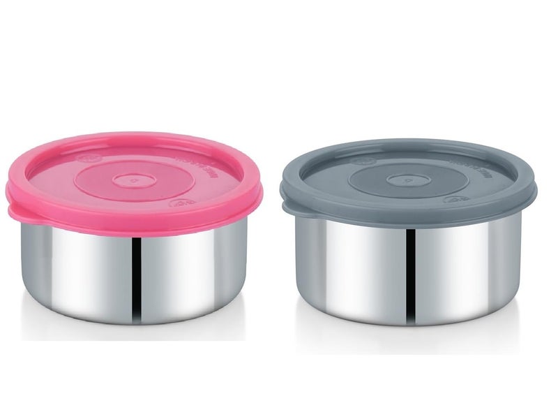 Foliam Leak Proof Click and Seal Lock Stainless Steel Storage/Air Tight Tiffin Container/Lunch Container with lid (LD-2) 450ml - Image 1