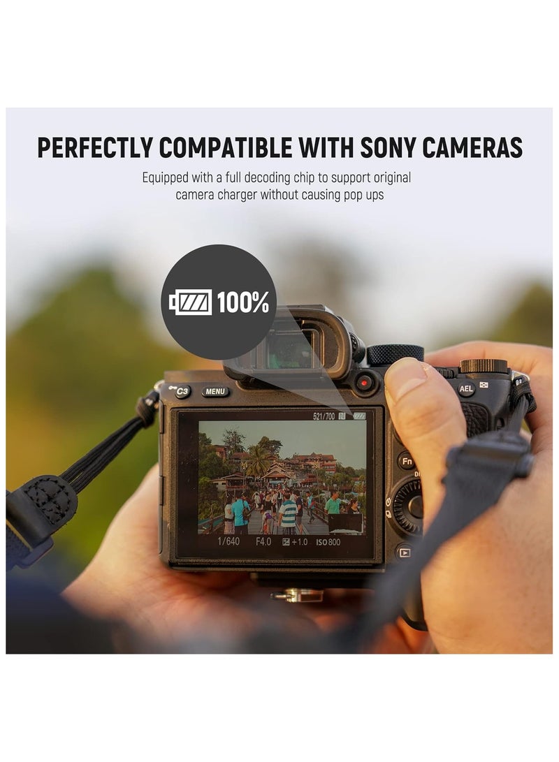 نيوير Neewer NP-FZ100 2400mAh Battery with Type-C Power Port for Sony Cameras - Image 4