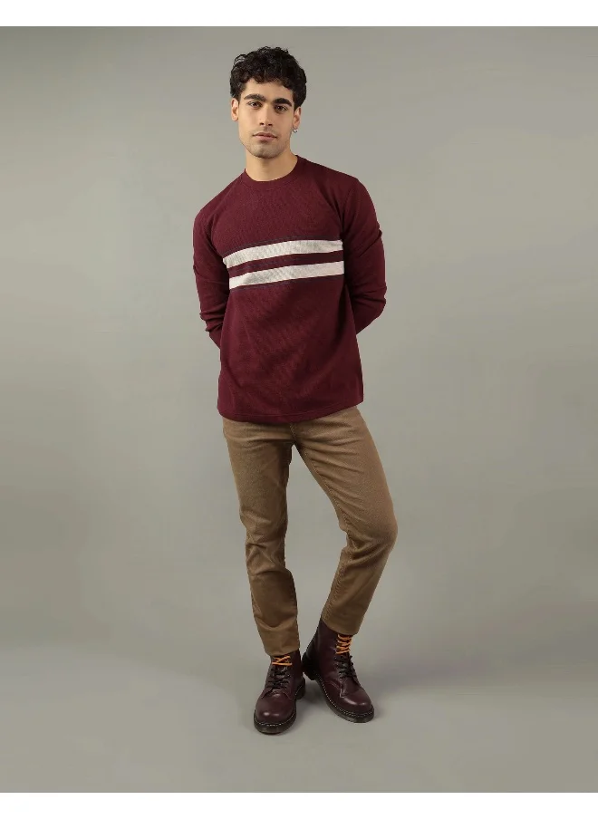 American Eagle Color Block Crew Neck Sweatshirt