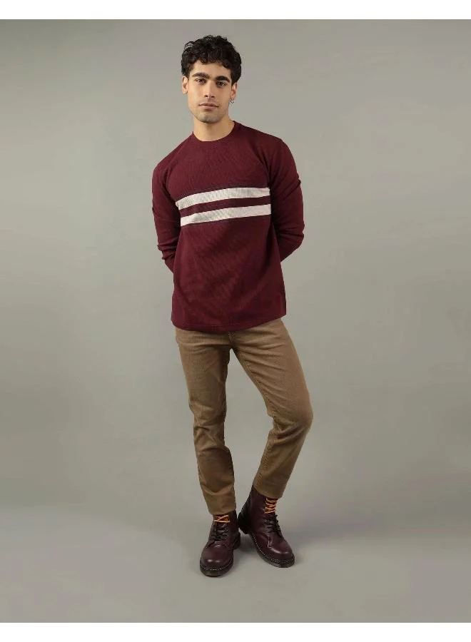 American Eagle Color Block Crew Neck Sweatshirt