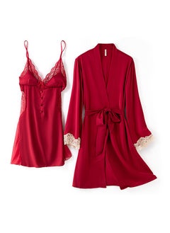 Two-piece tie nightgown and nightgown set