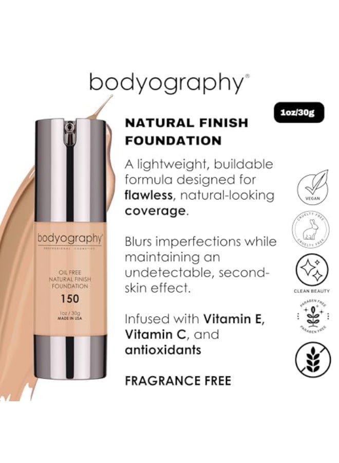 Bodyography Natural Finish Foundation LightNeutral 100 OilFree AntiAging Salon Foundation with Vitamin E C PhotoReady SkinPerfecting Coverage Vegan GlutenFree ParabenFree - Image 4