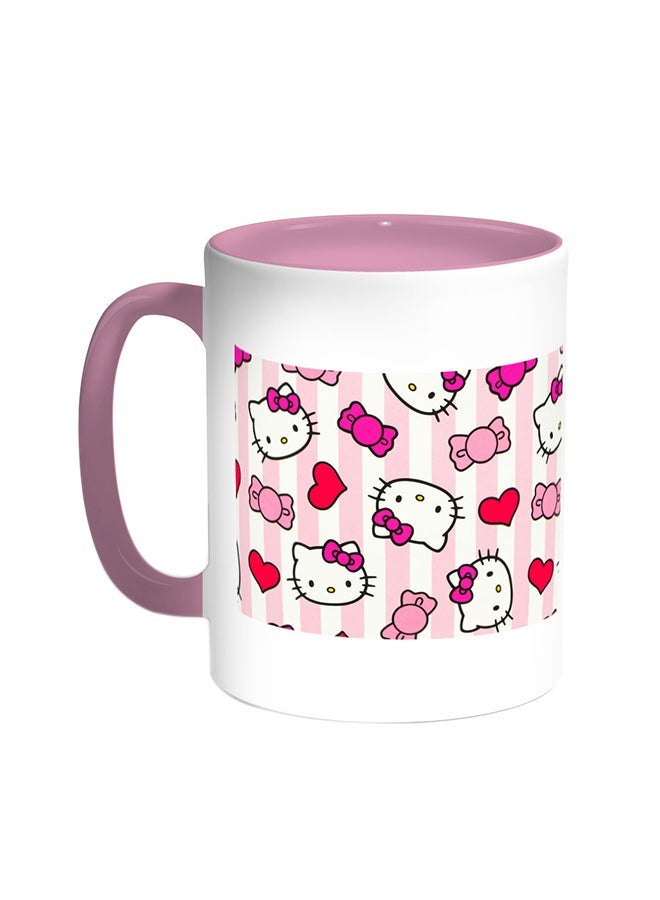 RYN Hello Kitty Printed Coffee Mug Pink/White 11ounce