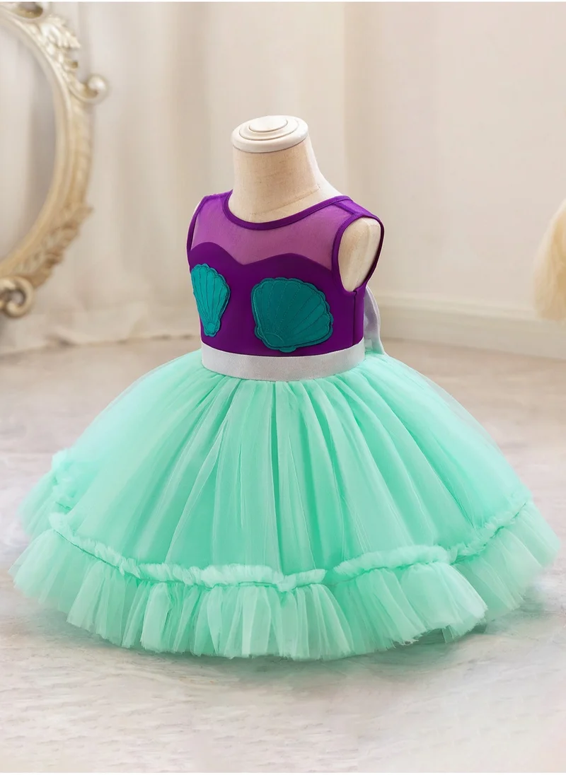 دىدانيالا D' Daniela - Oceanic Charm Dress - Mint Blue with Purple