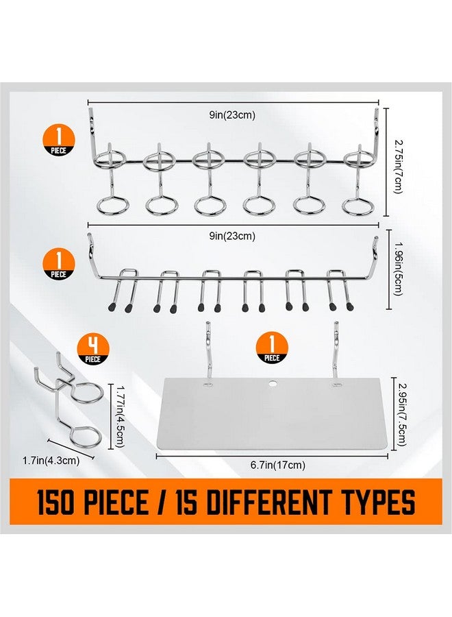 HORUSDY 150-Piece Pegboard Hooks Assortment, Pegboard Accessories with Pegboard Bins for Organizing Various Tools - Image 4