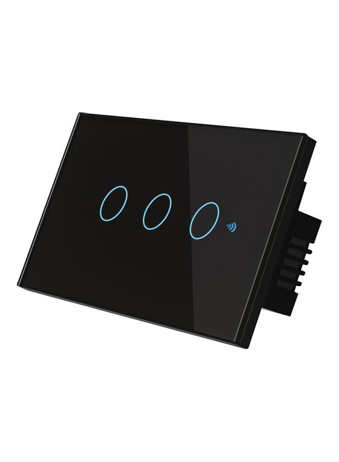 إسكدنيا مفتاح ذكيّ بخاصيّة الواي فاي مع تحكّم صوتي وجهاز عن بعد أسود - Image 1