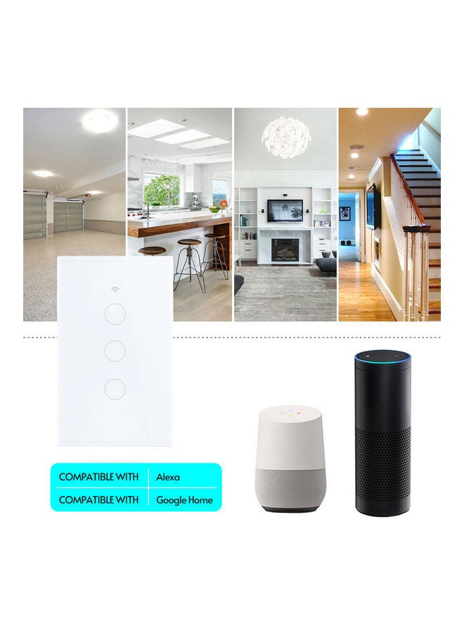 إسكدنيا مفتاح ذكيّ بخاصيّة الواي فاي مع تحكّم صوتي وجهاز عن بعد أسود - Image 4