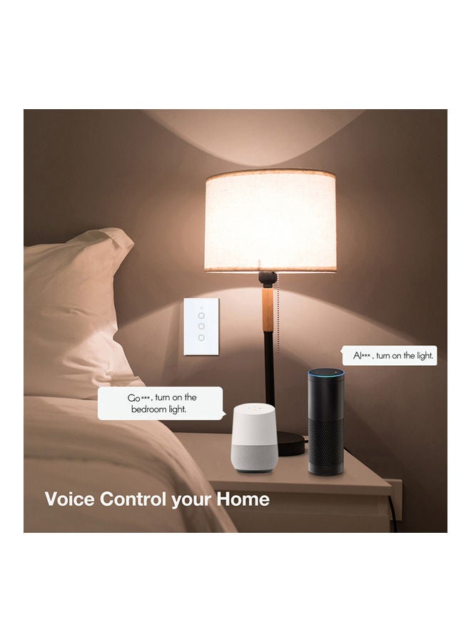 إسكدنيا مفتاح ذكيّ بخاصيّة الواي فاي مع تحكّم صوتي وجهاز عن بعد أسود - Image 5