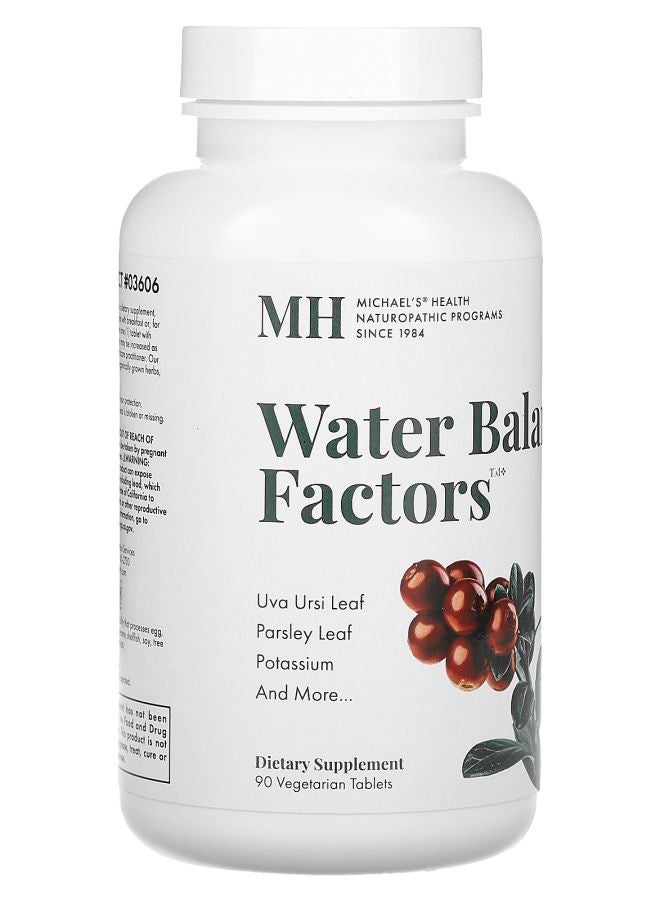 Michael's Naturopathic Water Balance Factors 90 Vegetarian Tablets - Image 2
