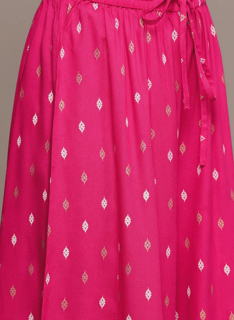 ISHIN  Ethnic Motifs Printed Sequined Kurta With Sharara & Dupatta for Women | Best Price UAE