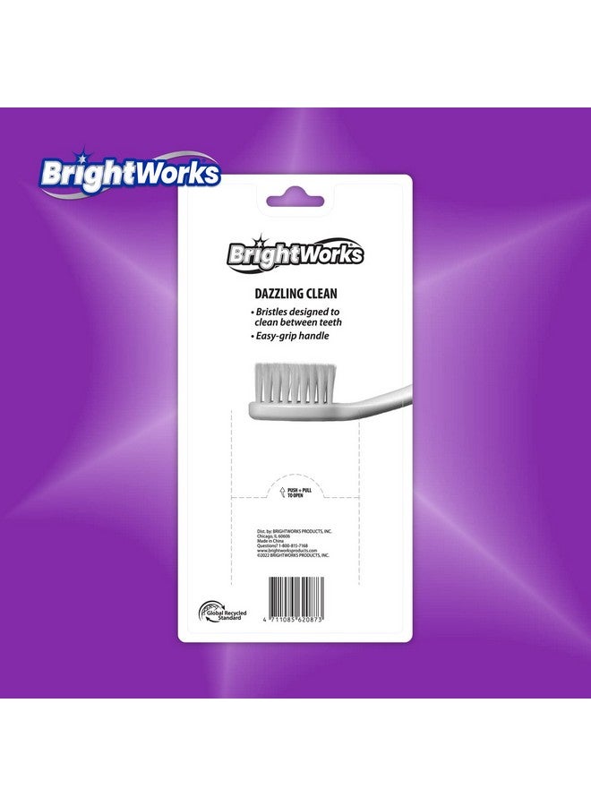 BrightWorks Dazzling Clean Manual Toothbrush (10 Pack), Soft, Bristles Designed to Clean in Between Teeth. Great for Sensitive Teeth or Sensory Issues (multiple colors). - Image 5