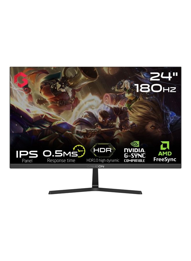 GAMEON GOPS24180IPS 24-inch FHD, 180Hz, 0.5 ms , HDMI 2.0 Gaming Monitor (Adaptive Sync and G-Sync Compatible) Fast IPS BLACK - Image 1