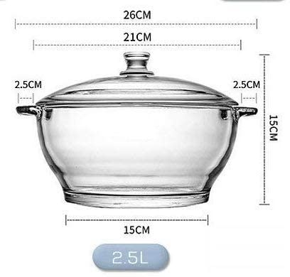 IndusBay 2500ml Toughened Glass Microwave Dishwasher Safe Pot Serving Bowl Casserole with Lid Glass Serving Bowl Clear Pack of 3 - Image 2