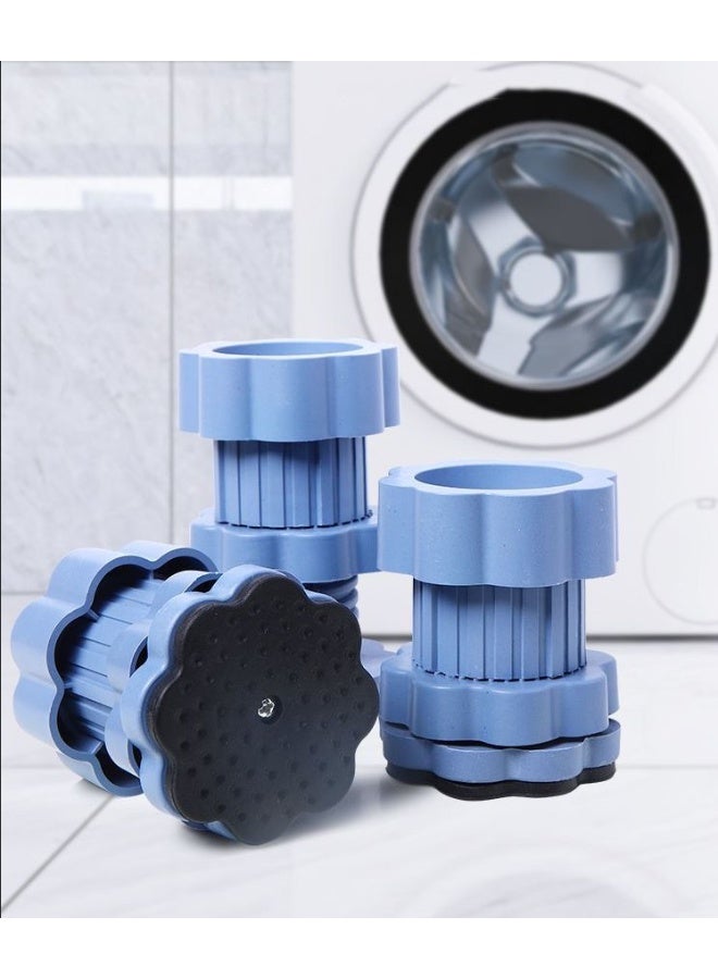 هومستر 4 حزم منصات مضادة للانزلاق في آلة الغسيل، الارتفاع العالمي للأقدام المضادة للاهتزاز القابلة للضبط، 8-11 سم منصات رفع للتبريد والغسالة، غير انزلاقية السيليكون القاعدة - Image 2