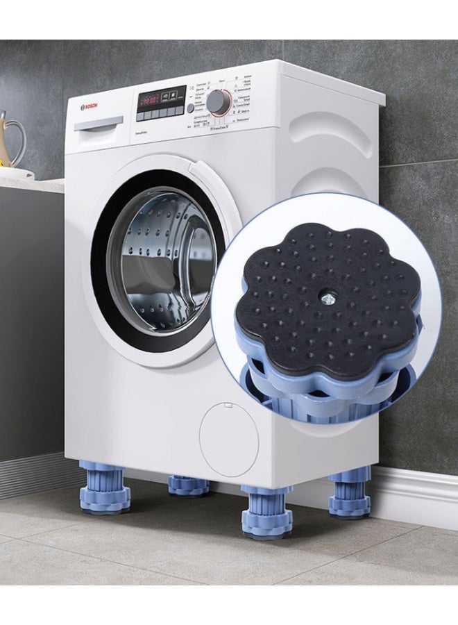 هومستر 4 حزم منصات مضادة للانزلاق في آلة الغسيل، الارتفاع العالمي للأقدام المضادة للاهتزاز القابلة للضبط، 8-11 سم منصات رفع للتبريد والغسالة، غير انزلاقية السيليكون القاعدة - Image 3