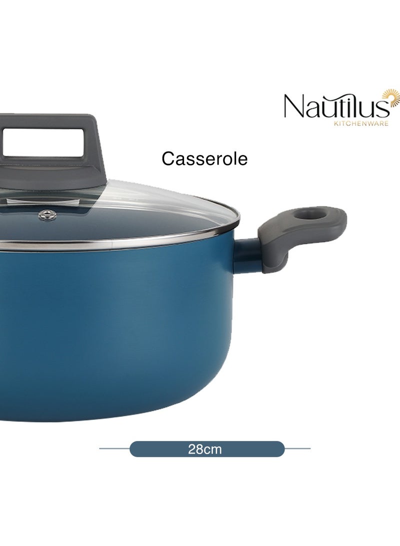 nautilus Nautilus  Casserole 28 x 12Cm With G Lid, Scratch and Abrasion Resistance  - Image 2